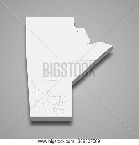 3d Map Province Of Canada Template For Your Design
