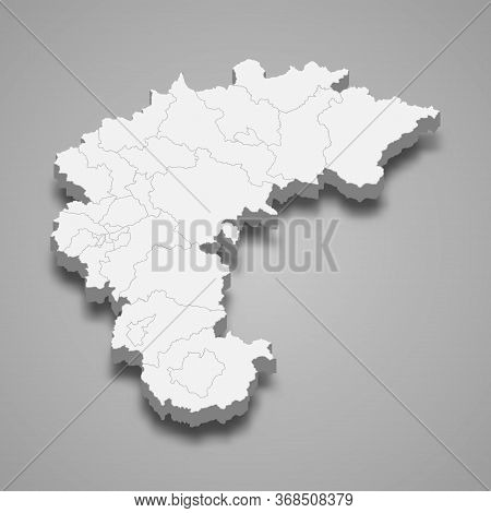 3d Map Region Of South Korea Template For Your Design