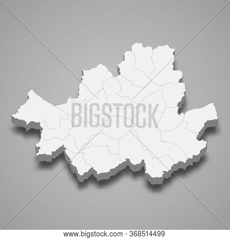 3d Map Region Of South Korea Template For Your Design