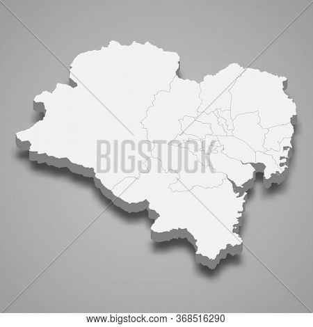 3d Map Region Of South Korea Template For Your Design