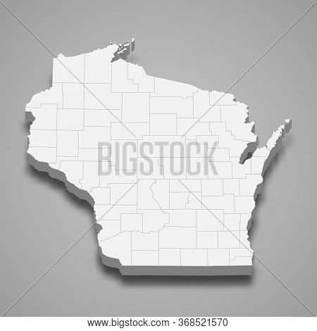 3d Map State Of United States Template For Your Design