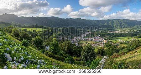 Walk On The Azores Archipelago. Discovery Of The Island Of Sao Miguel, Azores. Portugal. Furnas