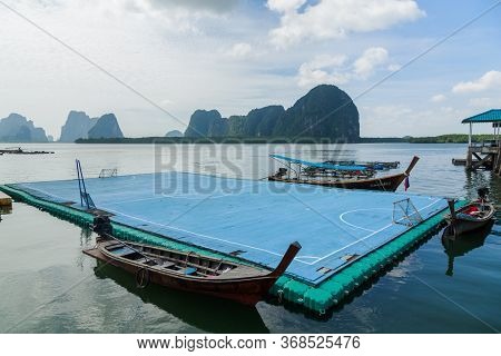 Floating Football / Soccer Pitch On The Sea - Thailand