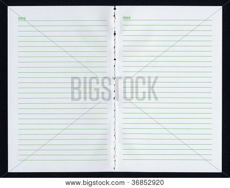 Blank notebook page