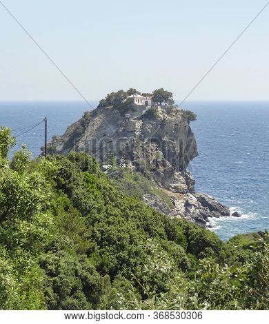 Agios Ioannis Sto Kastri At Skopelos Island At The Sporades In Greece