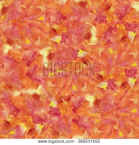 Abstract Seamless Watercolor Background In Red And Yellow Colors. Can Be Used For Printing Textiles,