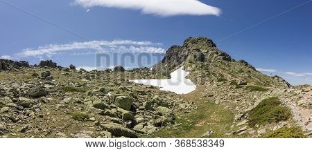 View Of The Surrounding Area Of Peñalara Mountain In Madrid (spain)