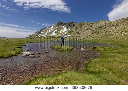 View Of The Surrounding Area Of Peñalara Mountain In Madrid (spain)