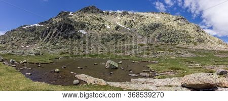 View Of The Surrounding Area Of Peñalara Mountain In Madrid (spain)
