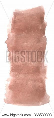 Vector Watercolor Cream Color Smear Isolated On A White Background, Stock Illustration For Design An