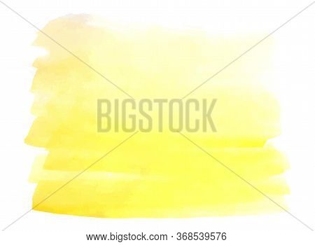 Vector Watercolor Color Brush Stroke Isolated On White Background, Stock Illustration For Design And