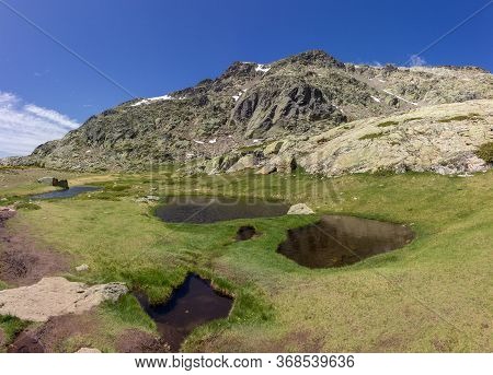 View Of The Surrounding Area Of Peñalara Mountain In Madrid (spain)