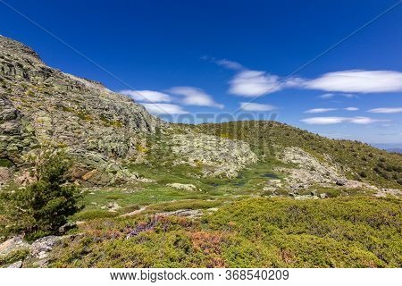 View Of The Surrounding Area Of Peñalara Mountain In Madrid (spain)