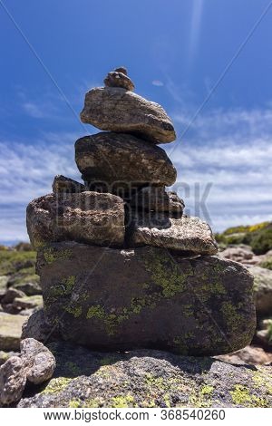 View Of The Surrounding Area Of Peñalara Mountain In Madrid (spain)