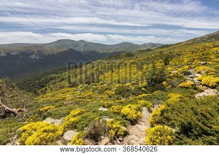 View Of The Surrounding Area Of Peñalara Mountain In Madrid (spain)