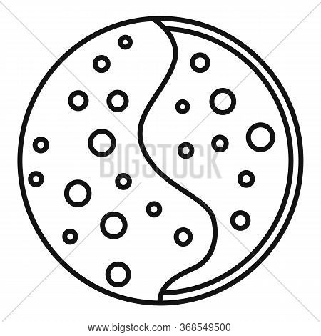 Half Cream Chocolate Icon. Outline Half Cream Chocolate Vector Icon For Web Design Isolated On White