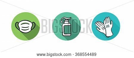 Sanitation Accessories Icon To Help During Corona Virus Or Covid 19