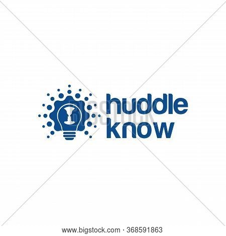 Huddle Know Logo Vector And Bulb, Symbol, Symposium