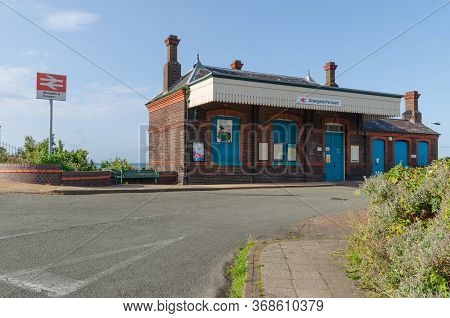 Pensarn, Abergele, Uk: Aug 19, 2019: The Abergele And Pensarn Railway Station Lies On The Mainline B