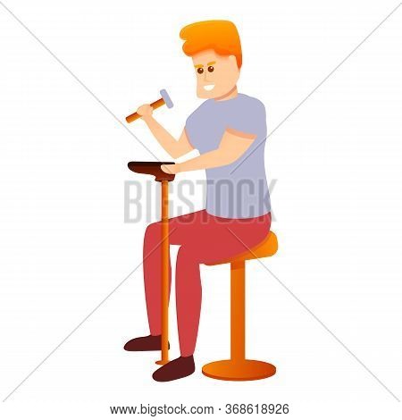 Shoe Repairman Icon. Cartoon Of Shoe Repairman Vector Icon For Web Design Isolated On White Backgrou
