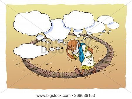 Greek Philosopher Thinks A Lot And Walks In A Circle