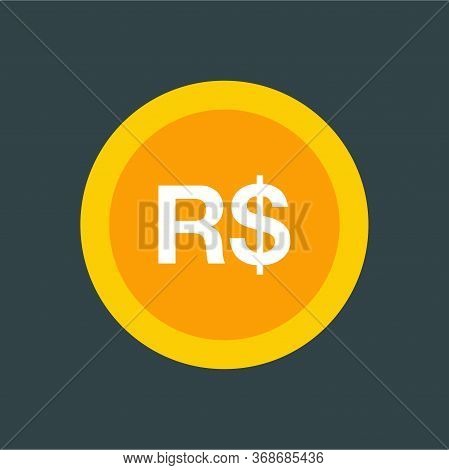 Real Brazil Sign Icon. Currency Sign - Money Symbol.