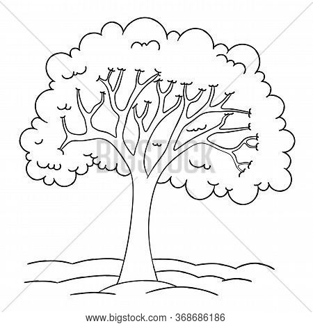 Llustration Of A Tree. Page Coloring.llustration Of A Tree. Page Coloring.llustration Of A Tree. Pag