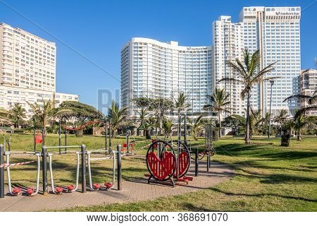Durban City Beachfront View Grass Promenade Gym