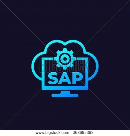 Sap, Business Cloud Software Icon, Vector, Eps 10 File, Easy To Edit