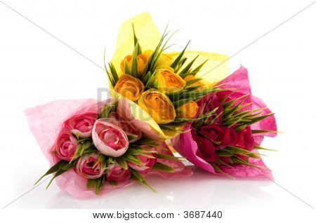 Flores embrulhados