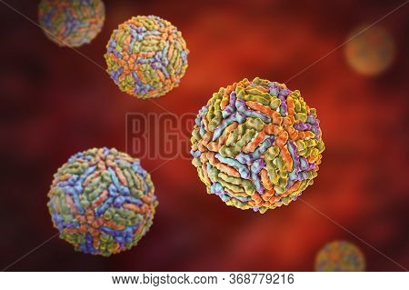 West Nile Virus, Wnv, 3d Illustration. A Virus That Is Transmitted By Mosquito And Causes West Nile 