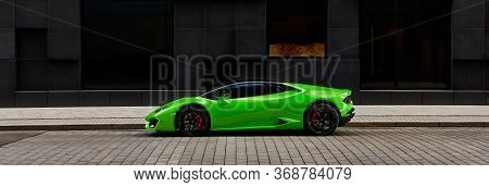 Oslo, Norway, 03.06.2016: Lamborghini Huracan In Front Of Office Building On Wismargata Street