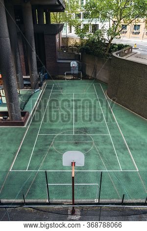 London / Uk - 05/16/2020:  Barbican Playground Closed As People Self Isolate During Covid-19 Coronav