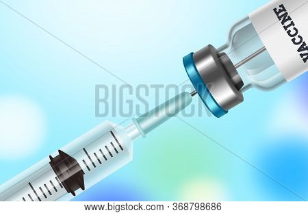 Vaccine Shot For Covid-19 Coronavirus Vaccination And Immunization Medical Treatment And Research In