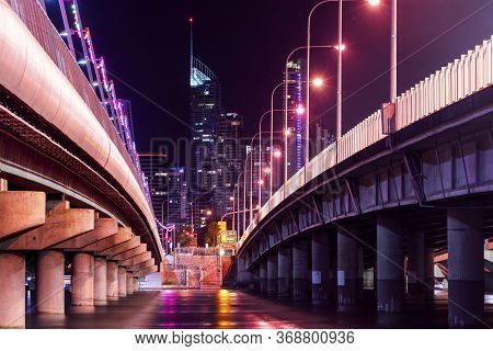 Gold Coast, Australia - December 25 2020: Gold Coast Q1 Building With Bokeh Lights From The Sundale 