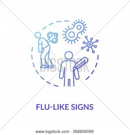 Flu Like Signs Concept Icon. Acute Bacterial Prostatitis Symptom, Infectious Disease, Mens Healthcar