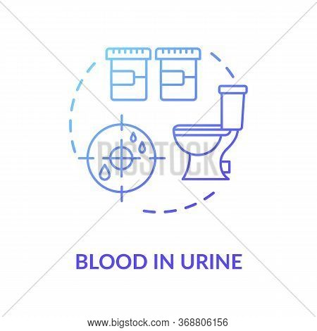 Blood In Urine Concept Icon. Prostatitis Symptom, Male Healthcare Problem Idea Thin Line Illustratio
