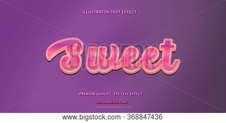 Editable Text Effect - Sweet Illustrator  Text Style
