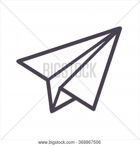 Paper Plane Icon Isolated On White Background From Web Design Collection. Paper Plane Icon Trendy An