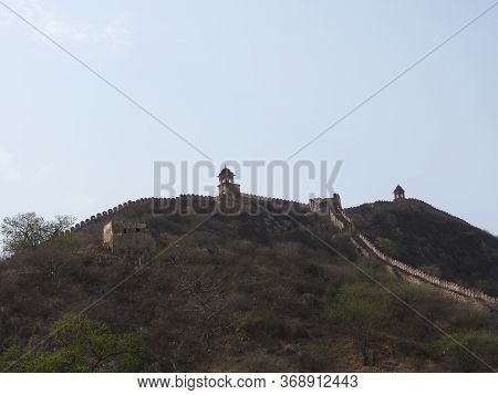 Beautifoul Amber Fort Near Jaipur City In India. Rajasthan