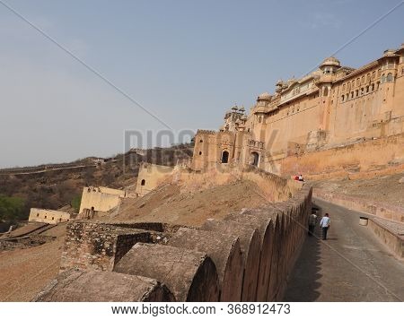 Beautifoul Amber Fort Near Jaipur City In India. Rajasthan
