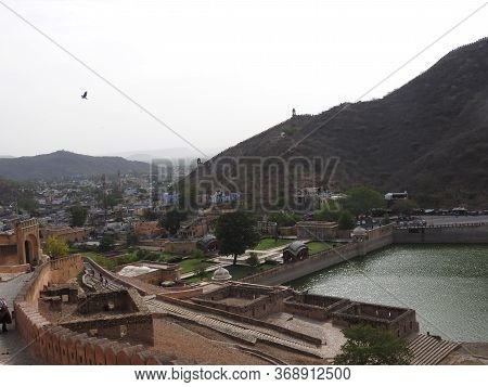 Beautifoul Amber Fort Near Jaipur City In India. Rajasthan