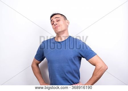 Arrogant Man. White Back Ground, Medium Shot