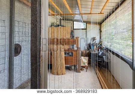 Kanaf, Israel, May 29, 2020 : Lavender Drying Room At The Azizo Lavender Farm In The Kanaf Settlemen