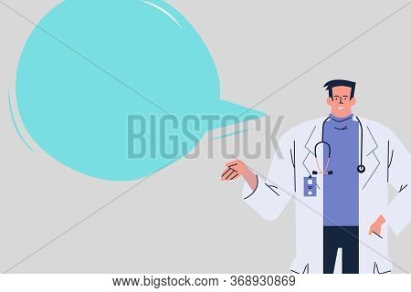 Illustration Of Male Health Care Worker Showing Guidelines To Be Followed During Corona Virus (covid
