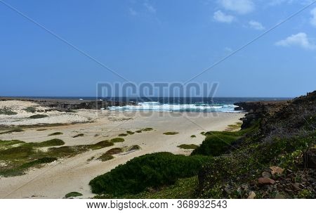 Beautiful Daimari Beach On Scenic Coastal Aruba.