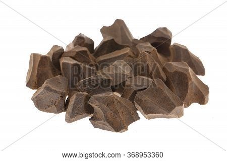 Selective Focus, Sticks Of Agar Wood Or Agarwood Background The Incense Chips Used By Burning For In