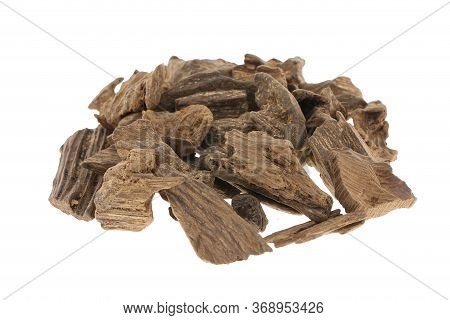 Selective Focus, Sticks Of Agar Wood Or Agarwood Background The Incense Chips Used By Burning For In