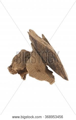 Selective Focus, Sticks Of Agar Wood Or Agarwood Background The Incense Chips Used By Burning For In