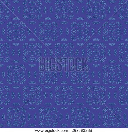 Seamless Eometric Pattern On A Dark Blue Background. Abstract Pattern On A Dark Background.